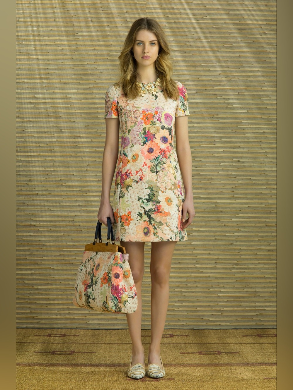 Tory Burch Garden Party Kaley Floral Mini Sheath Dress Tweed Women’s Size 0